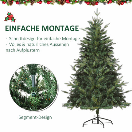 Artificial Christmas Tree, 150 cm, 946 Branches, Metal Stand
