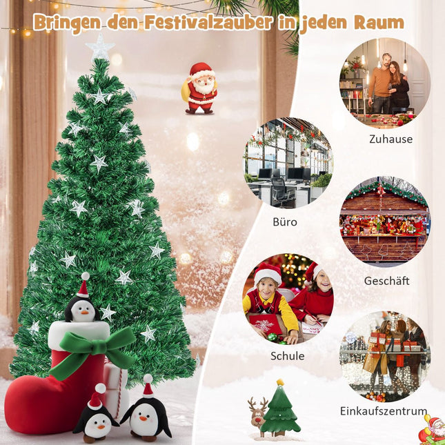 Artificial Christmas Tree 150cm, Fiber Optic, 8 Modes