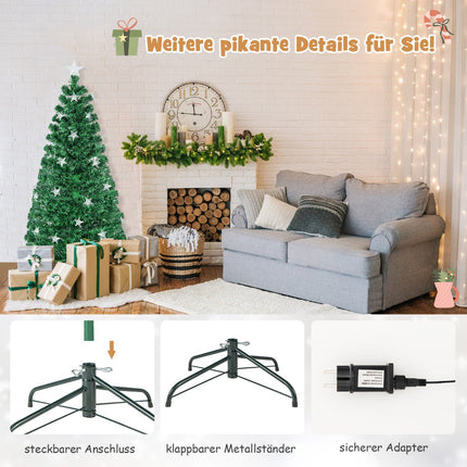 Artificial Christmas Tree 150cm, Fiber Optic, 8 Modes