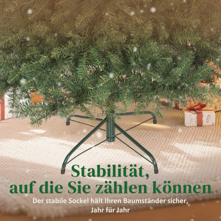 Artificial Christmas Tree, 150 cm, Hinged Branches, Metal Stand