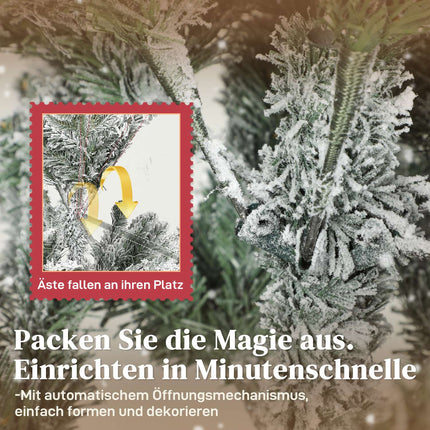 Artificial Christmas Tree, 150cm Snowy Pine, 1162 Branches