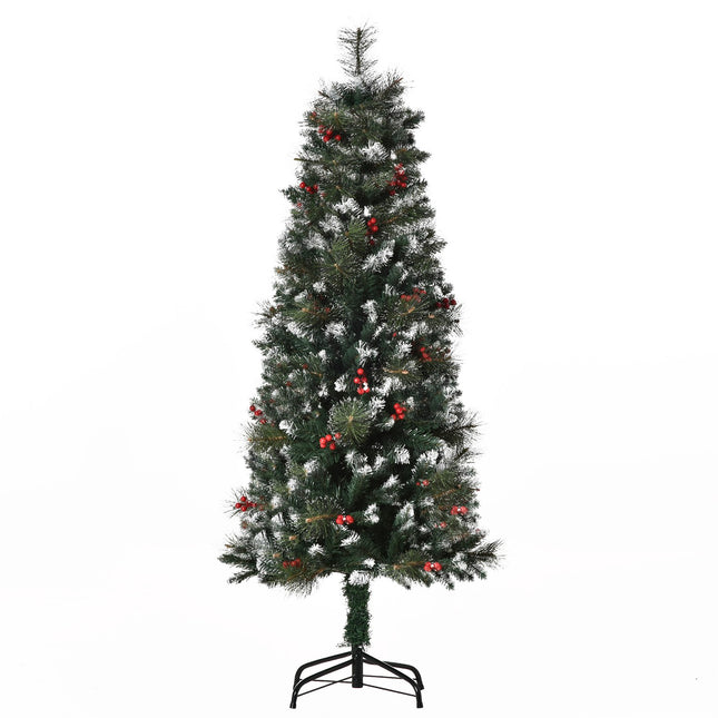 Artificial Christmas tree, 1.5 M, green and white, 360 branches