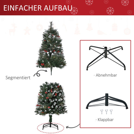 Artificial Christmas tree, 1.5 M, green and white, 360 branches