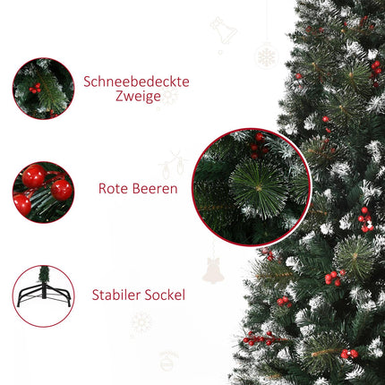 Artificial Christmas tree, 1.5 M, green and white, 360 branches