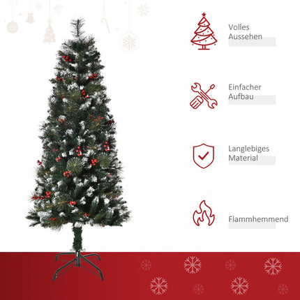 Artificial Christmas tree, 1.5 M, green and white, 360 branches