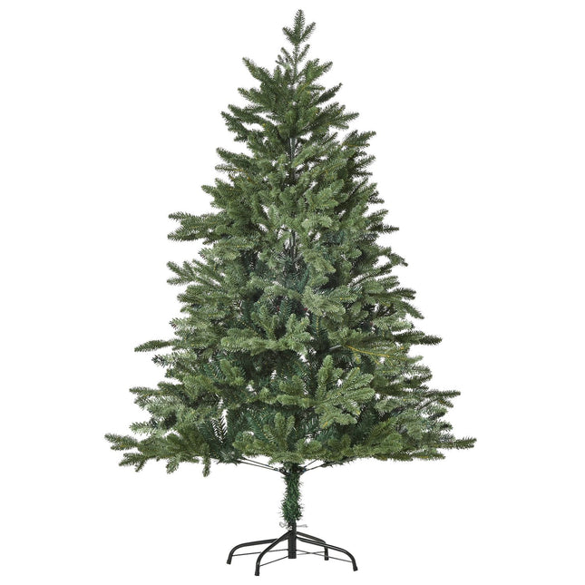 1.5M Artificial Christmas Tree, PVC, Metal Base, Green