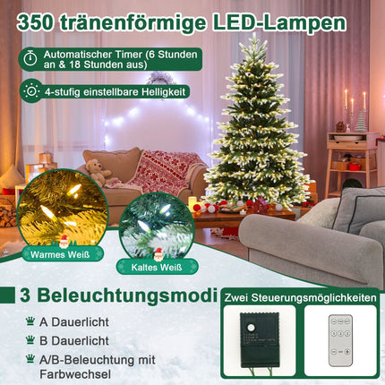 Artificial Christmas Tree 180cm, 350 LED, Remote Stand