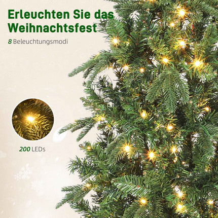 Artificial Christmas Tree, 180 cm, 605 Branches, 200 LED