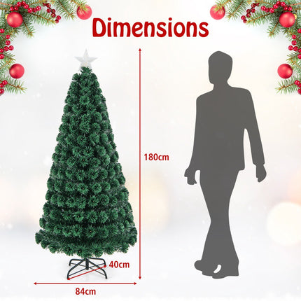 Artificial Christmas Tree 180cm, Fiber Optic, 230 LED, 8 Modes