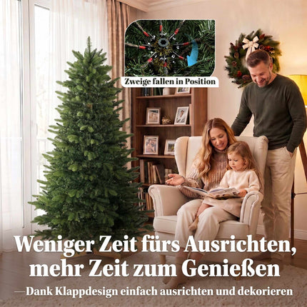 Artificial Christmas Tree 180 cm, Fraser Fir with Wood Stand