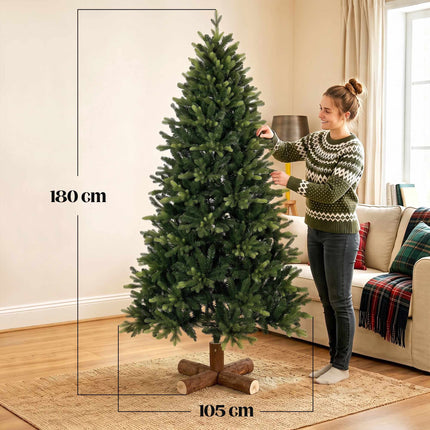 Artificial Christmas Tree, 180 cm, Green, 2419 Branch Tips