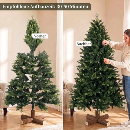 Artificial Christmas Tree, 180 cm, Green, 2419 Branch Tips