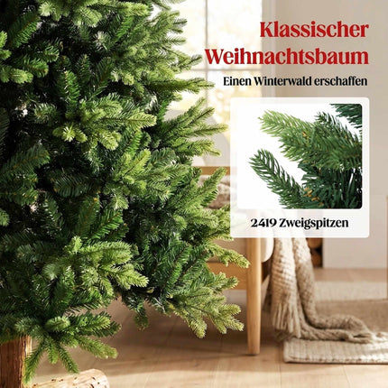 Artificial Christmas Tree, 180 cm, Green, 2419 Branch Tips