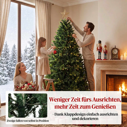 Artificial Christmas Tree, 180 cm, Green, 2419 Branch Tips