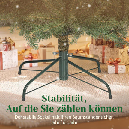 Artificial Christmas Tree, 180 cm, Hinged Branches, Metal Stand