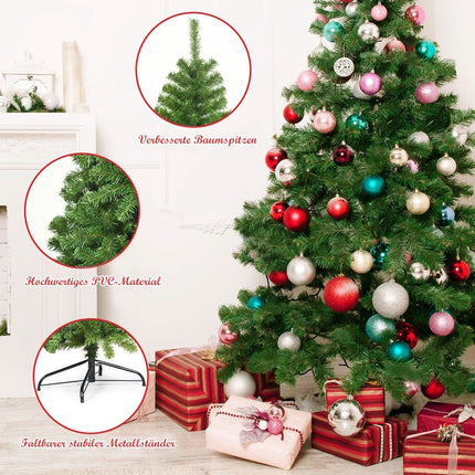 Artificial Christmas Tree, 180cm, PVC, Metal Stand