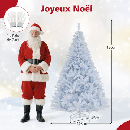 Artificial Christmas Tree 180cm, Pre-Lit 280 LED, Hinged