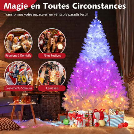 Artificial Christmas Tree 180cm, Pre-Lit 280 LED, Hinged