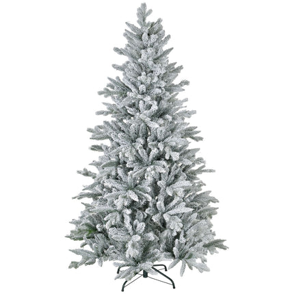 Artificial Christmas Tree, 180cm, Snowy Branches, Metal Stand
