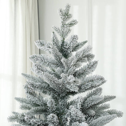 Artificial Christmas Tree, 180cm, Snowy Branches, Metal Stand