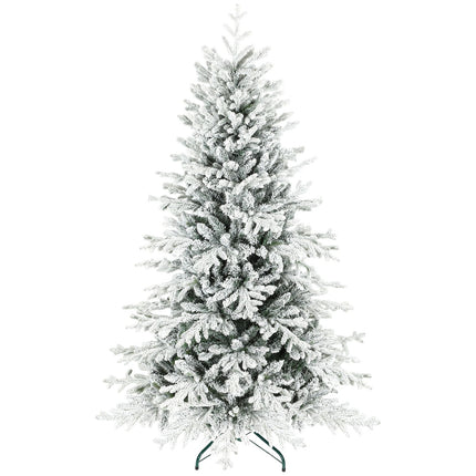 Artificial Christmas Tree, 180cm Snowy Pine with Metal Stand
