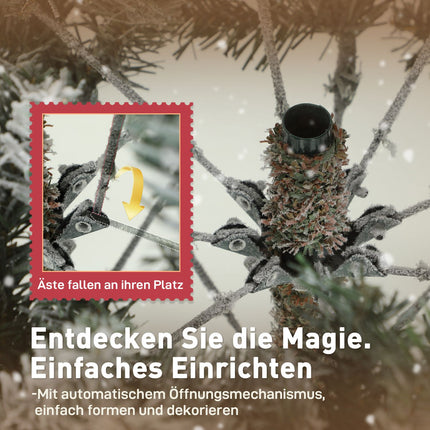 Artificial Christmas Tree 180 cm with Snow, 1976 Tips