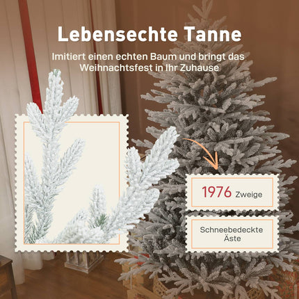 Artificial Christmas Tree 180 cm with Snow, 1976 Tips