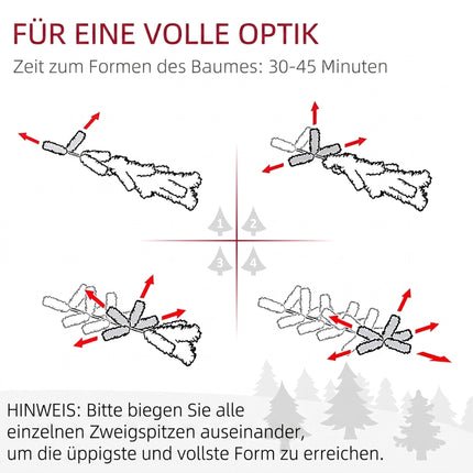 Artificial Christmas Tree 180cm with Snow and 600 Branches