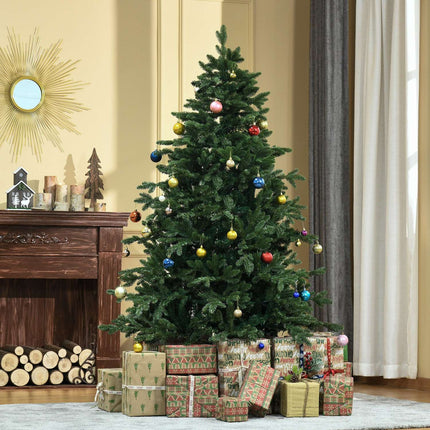 6ft Artificial Christmas Tree - PVC/PE, Metal Stand