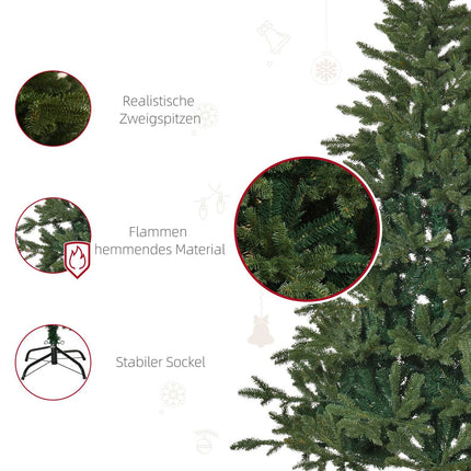 6ft Artificial Christmas Tree - PVC/PE, Metal Stand