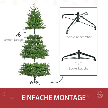210 cm artificial Christmas tree, flame retardant, green