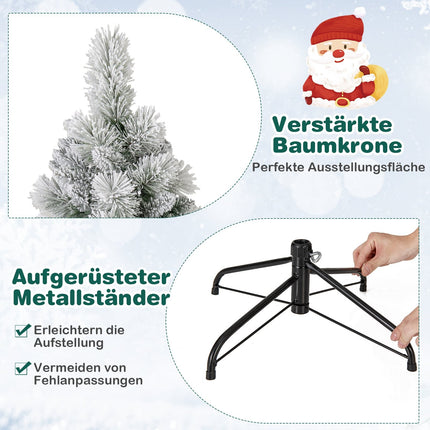 Artificial Christmas Tree, 210 cm, 200 LED Lights, Pop-Up Design