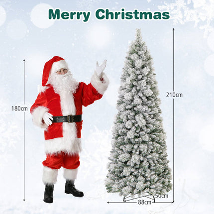 Artificial Christmas Tree, 210 cm, 200 LED Lights, Pop-Up Design
