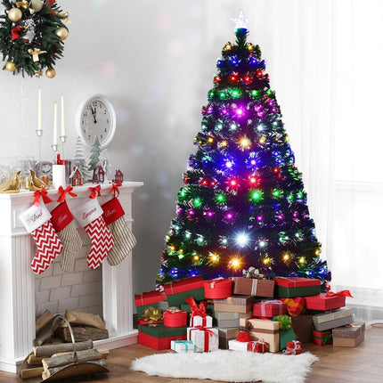 Artificial Christmas Tree 210 cm, 280 LEDs, Metal Stand
