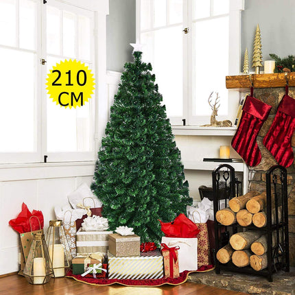 Artificial Christmas Tree 210 cm, 280 LEDs, Metal Stand