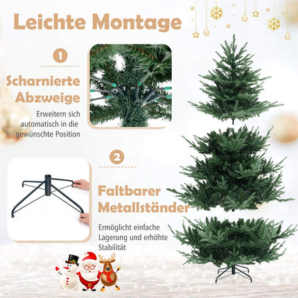 Artificial Christmas Tree 210 cm, 340 Warm White LEDs, 8 Modes
