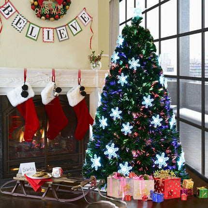 Artificial Christmas Tree 210 cm, 40 LED Lights, Stand