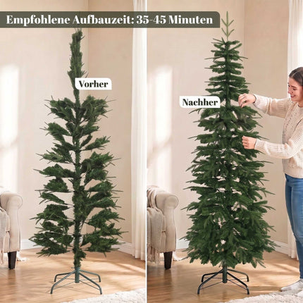 Artificial Christmas Tree, 210 cm Fir with Hinged Branches