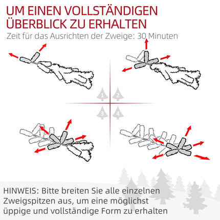 Artificial Christmas Tree, 210cm, Slim Design, Snow-Covered