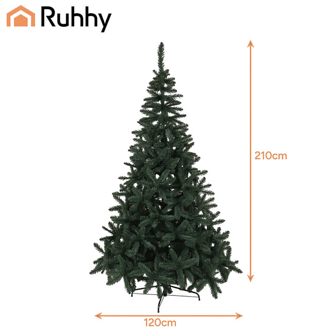 Artificial Christmas Tree, 2.1m, Flame-Retardant PVC