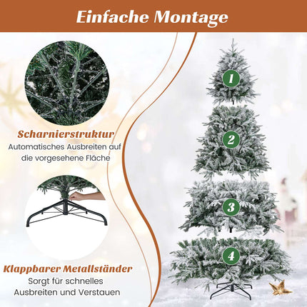 Artificial Christmas Tree 270 cm, Snow-Flocked, 600 LED