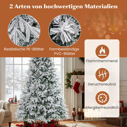 Artificial Christmas Tree 270 cm, Snow-Flocked, 600 LED