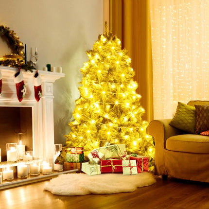 Artificial Christmas Tree 5 Ft, LED Lights, 600 Tips
