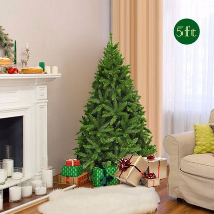 Artificial Christmas Tree 5 Ft, LED Lights, 600 Tips