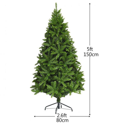 Artificial Christmas Tree 5 Ft, LED Lights, 600 Tips