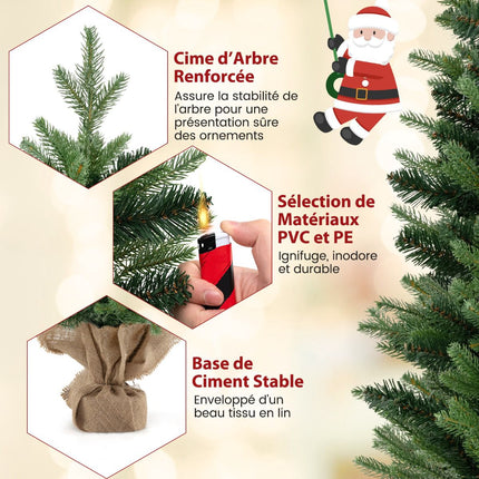 Artificial Christmas Tree 90cm, 50 LED Timer, Linen Base