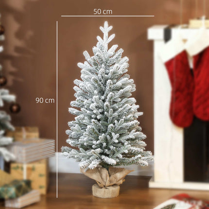 Artificial Christmas Tree 90 cm – Snow-Flocked, 486 Tips