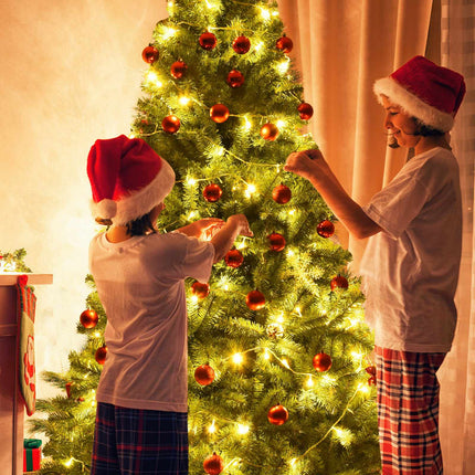Artificial Christmas Tree, 9 Ft PVC, Hinged, Metal Stand