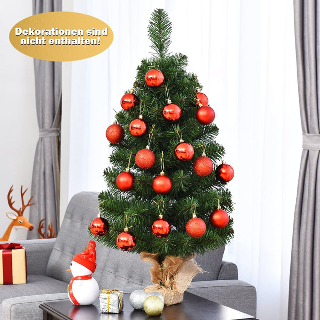 Artificial Christmas Tree, PVC Needles, 60/90cm, Cement Base