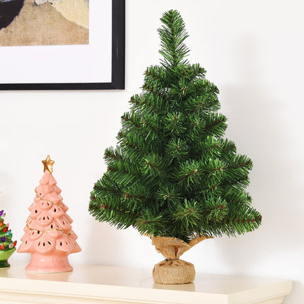 Artificial Christmas Tree, PVC Needles, 60cm, Cement Base